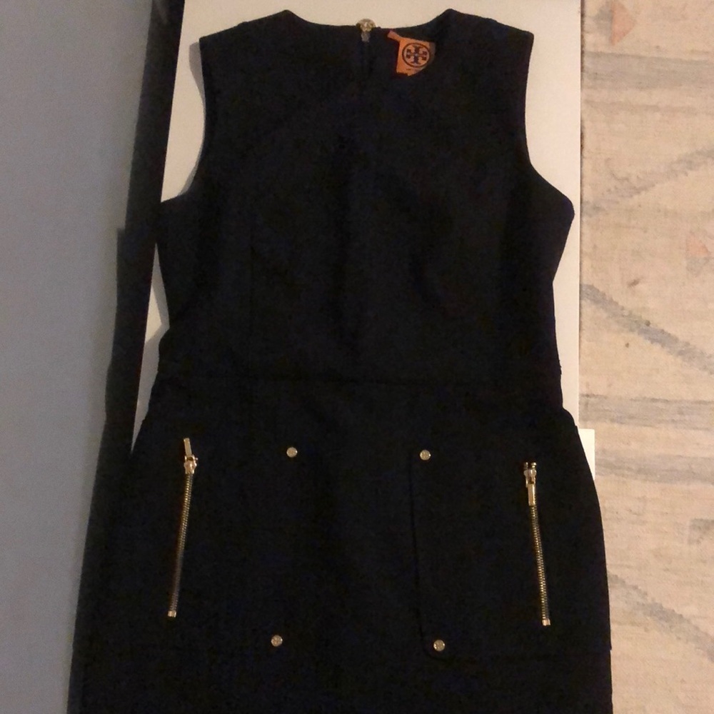 Tory Burch black midi dress